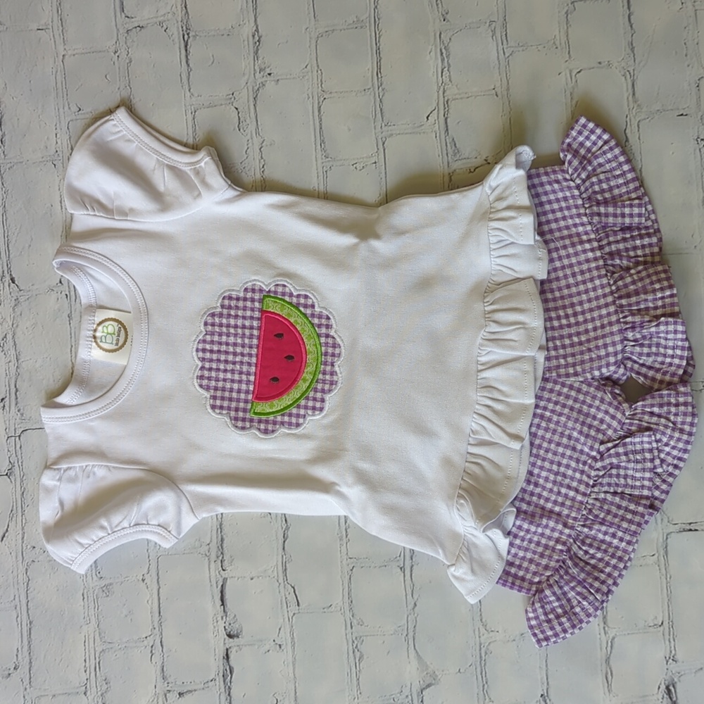 Watermelon Appliqued Outfit 18M